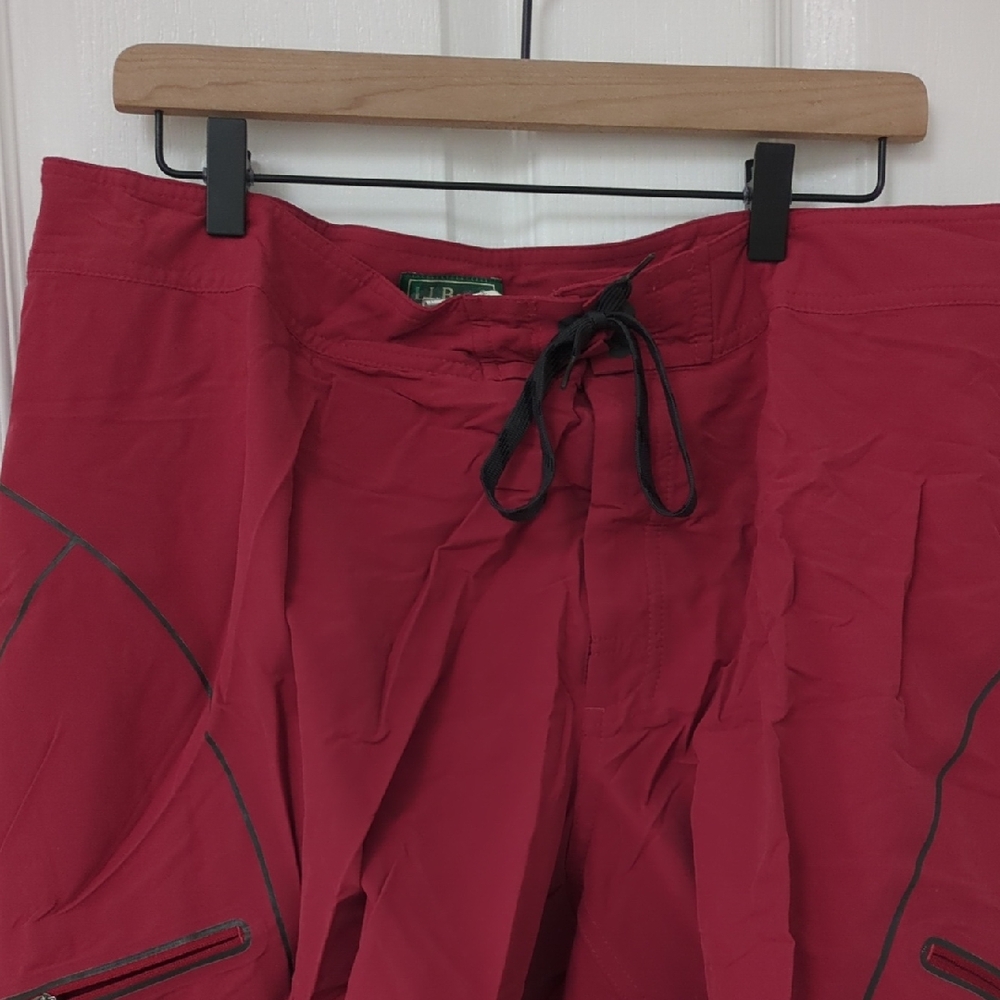 L.L. Bean Vibrant Red Board Shorts